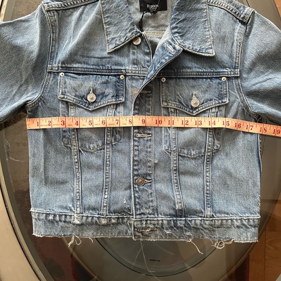 NWT Hudson Distress Cropped Trucker Jean Jacket - Picture 9 of 12